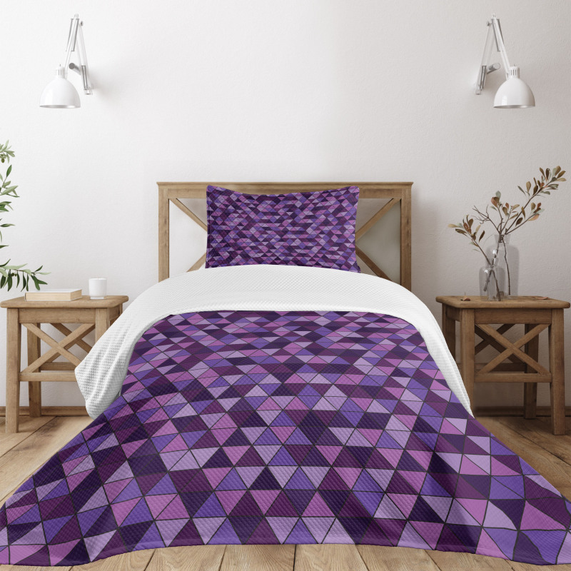 Triangle Mosaic Tile Bedspread Set