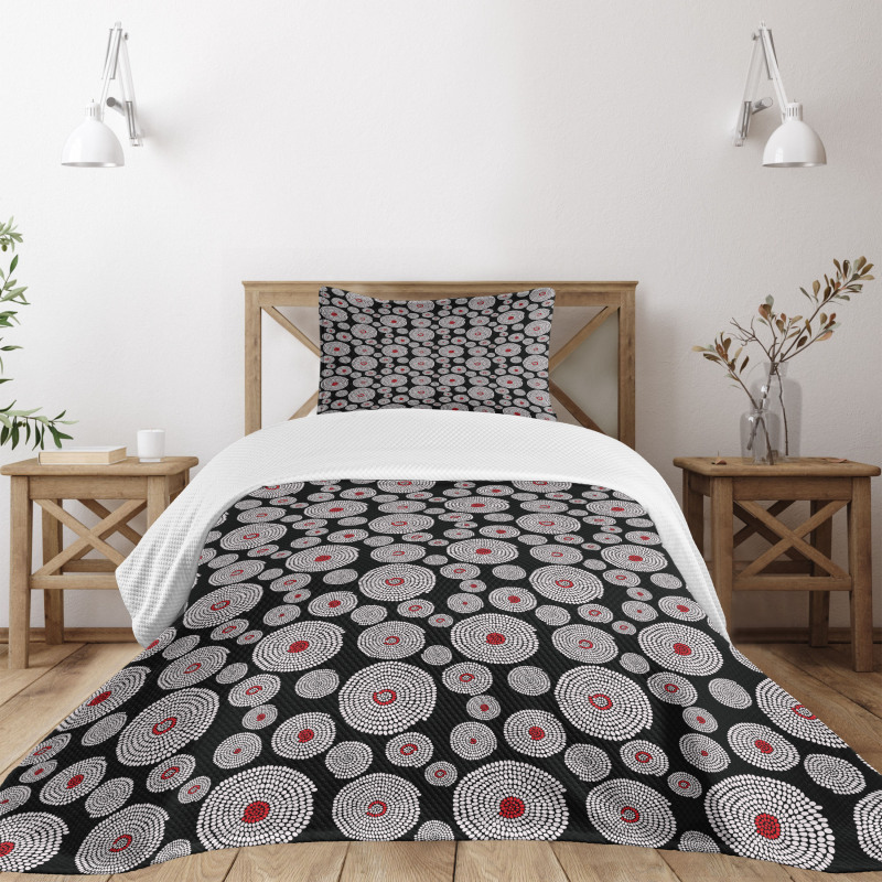 Tribal Circles Spots Bedspread Set