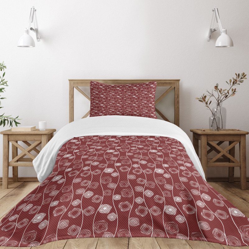 Spirals and Wavy Lines Bedspread Set