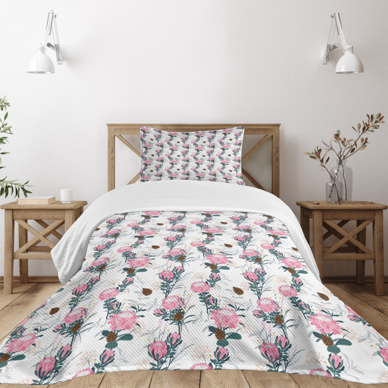 Feminine Blossoms Nature Bedspread Set