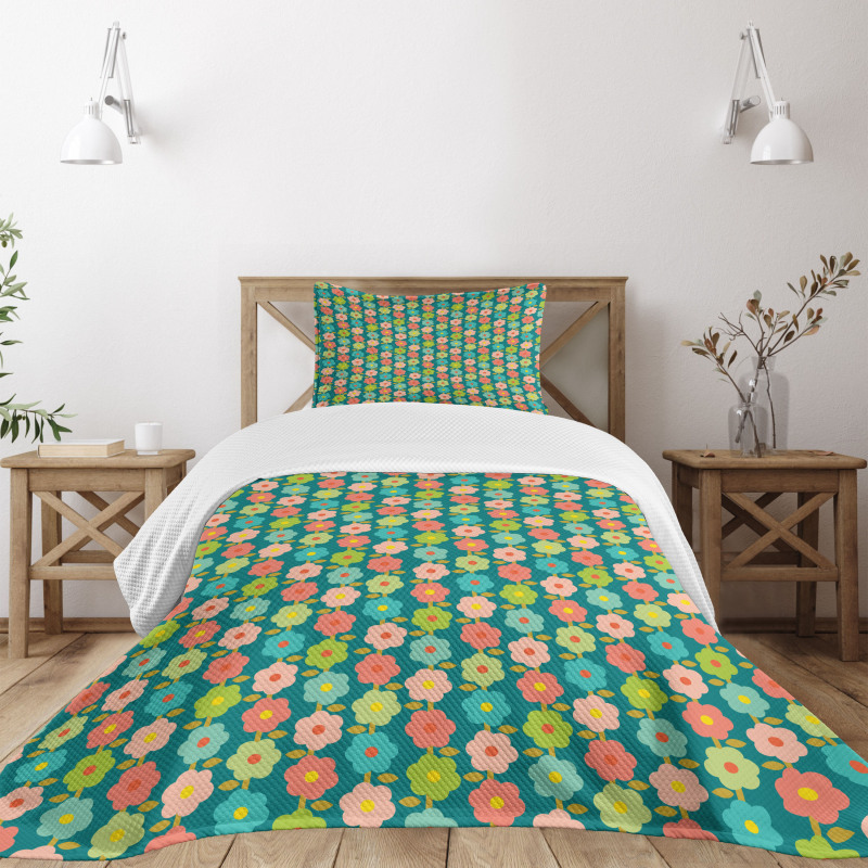 Vibrant Springtime Daisies Bedspread Set