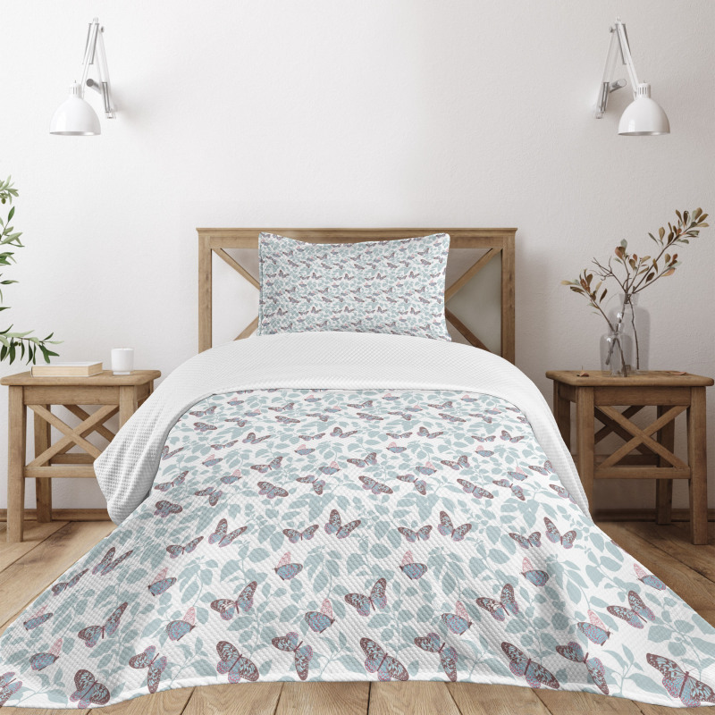 Flying Insects Nature Bedspread Set