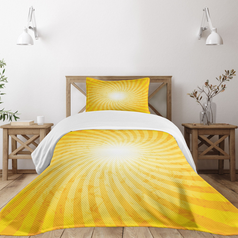 Sunburst Spiral Stripes Bedspread Set