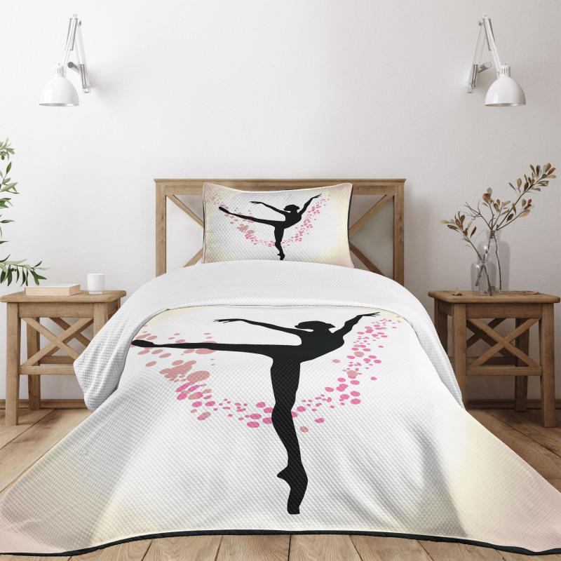 Woman Dancer Color Spots Bedspread Set