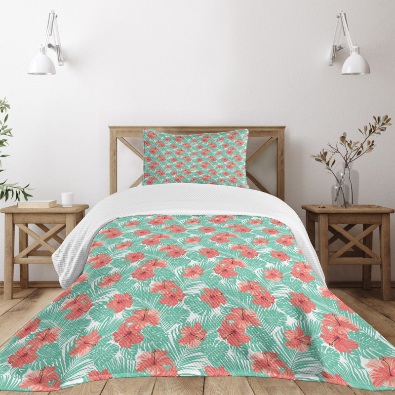 Hibiscus Blossom Bedspread Set