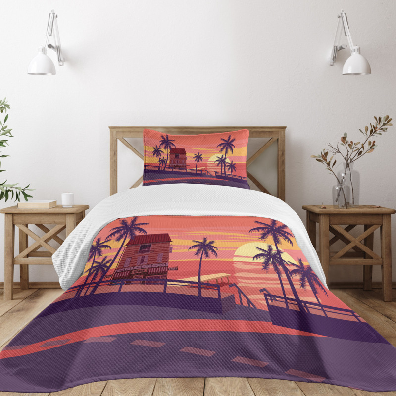 Sunset by the Road Bedspread Set