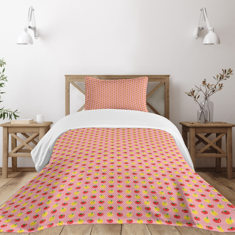 Tomatoes with Bell Peppers Bedspread Set