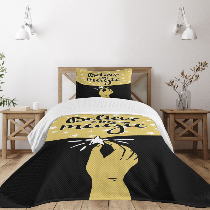 Believe in Magic Lettering Bedspread Set