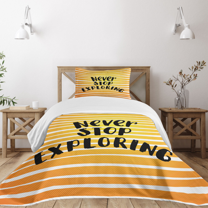 Never Stop Exploring Ombre Bedspread Set