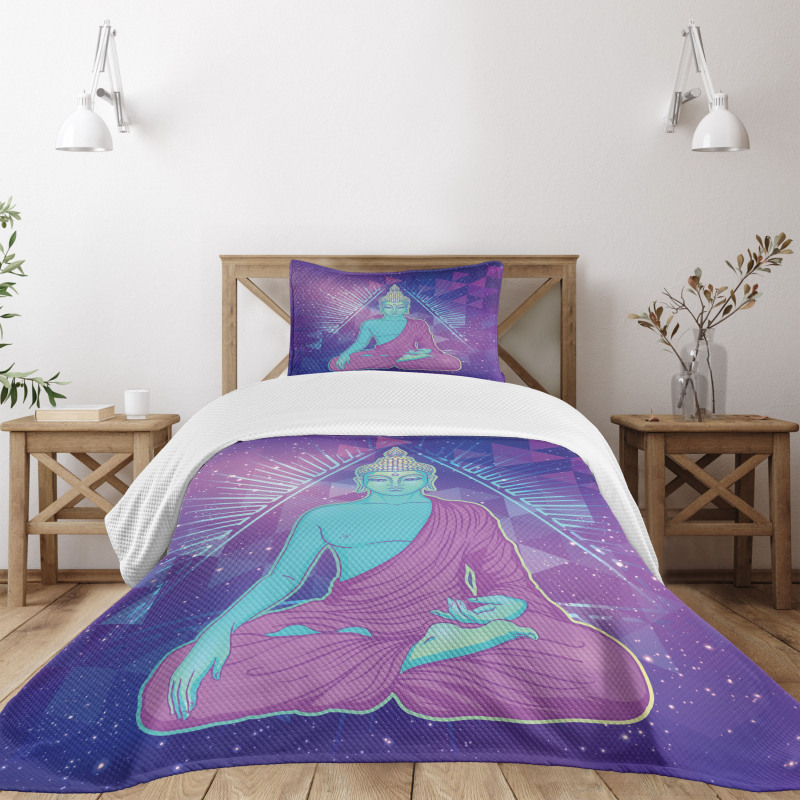 Meditating in Space Bedspread Set