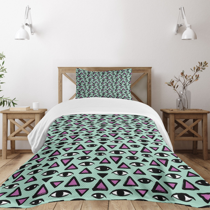 Brush Strokes Occult Style Bedspread Set