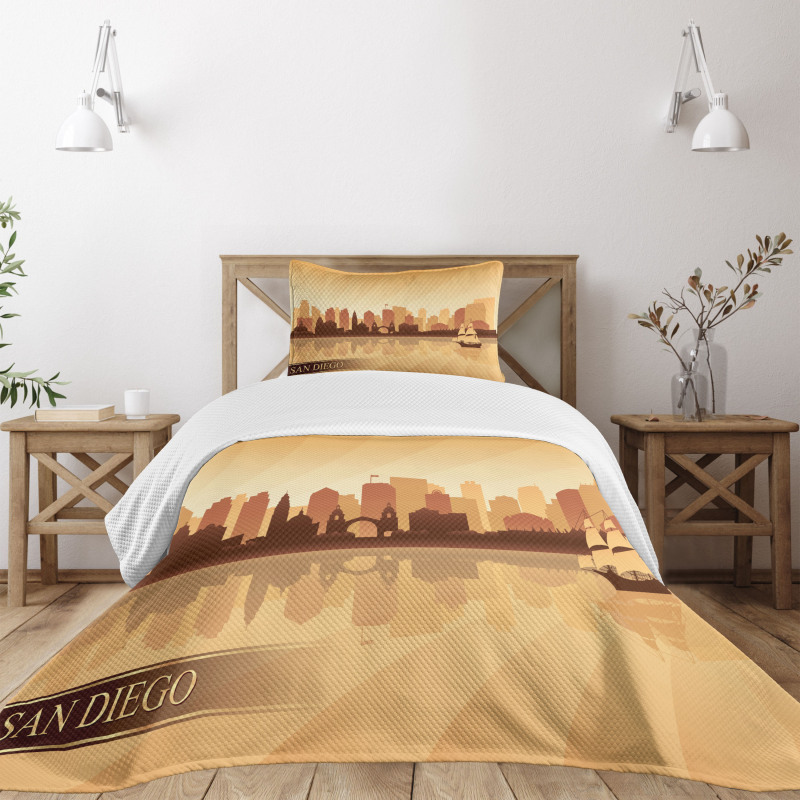 Sailing Ship Design Bedspread Set