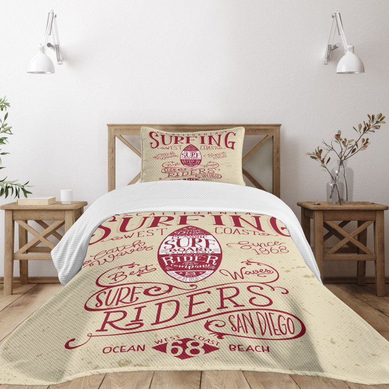 California Surf Vintage Bedspread Set