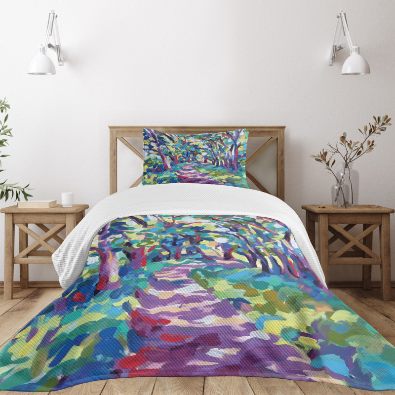 Woodland Nature Colorful Bedspread Set