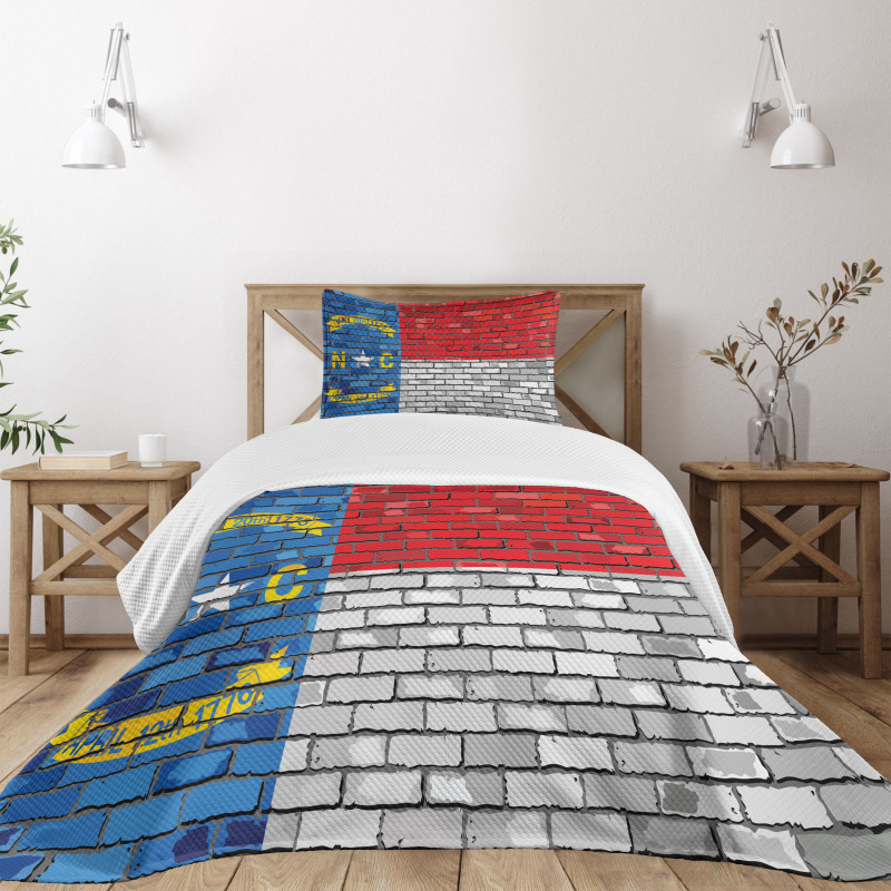 North Carolina Brick Wall Bedspread Set