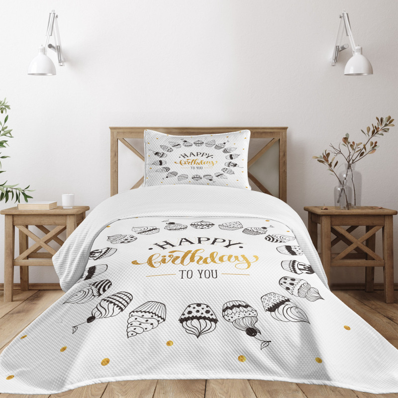 Happy Birthday to You Words Bedspread Set