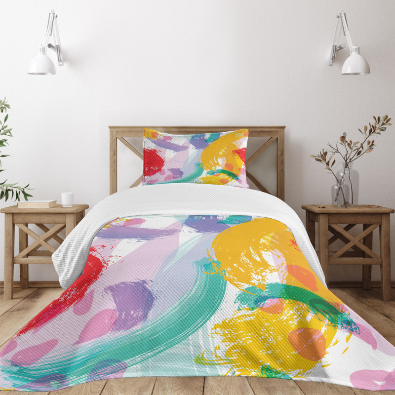 Watercolor Brushstrokes Bedspread Set