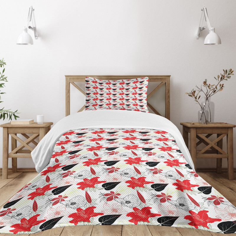 Summer Inspired Botanical Bedspread Set