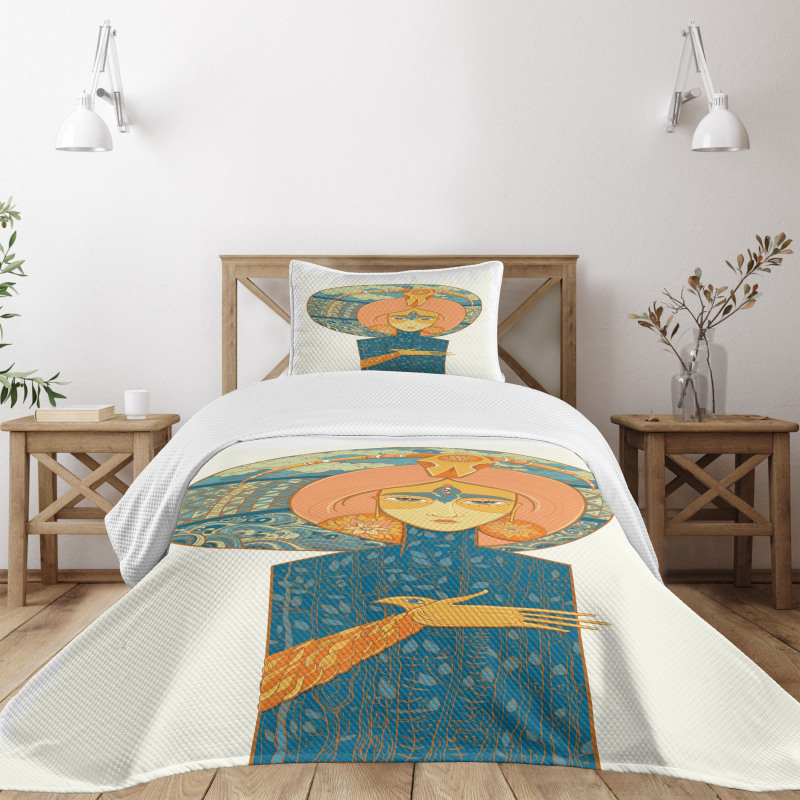 Mother Nature with Plants Bedspread Set