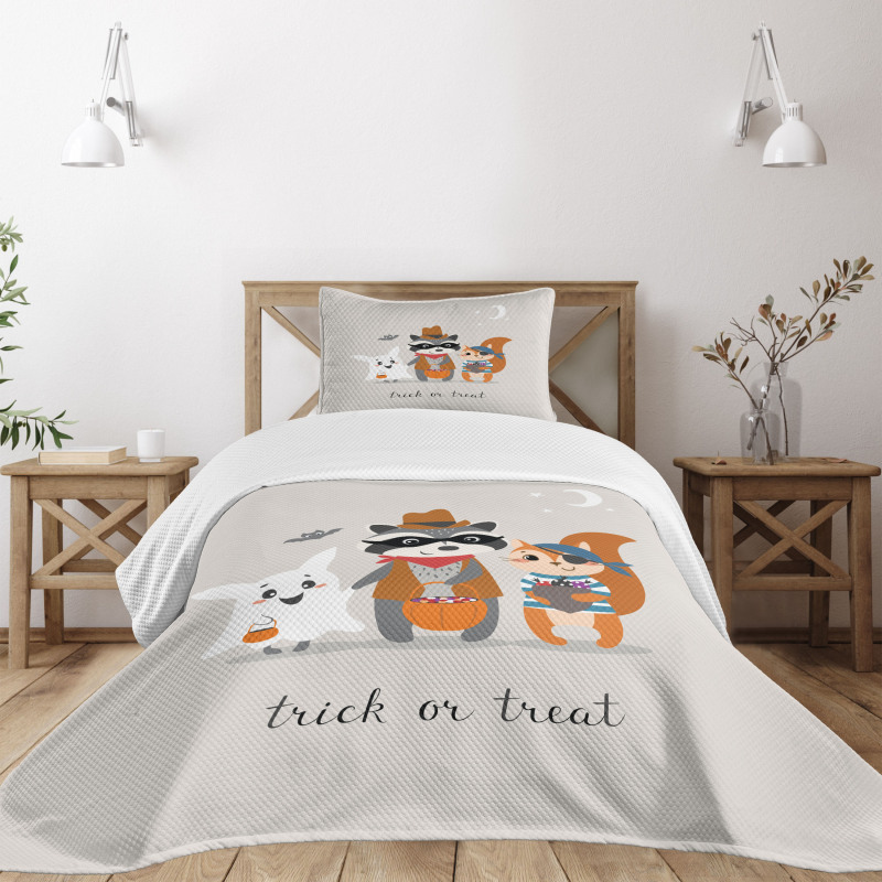 Trick Treat Happy Halloween Bedspread Set