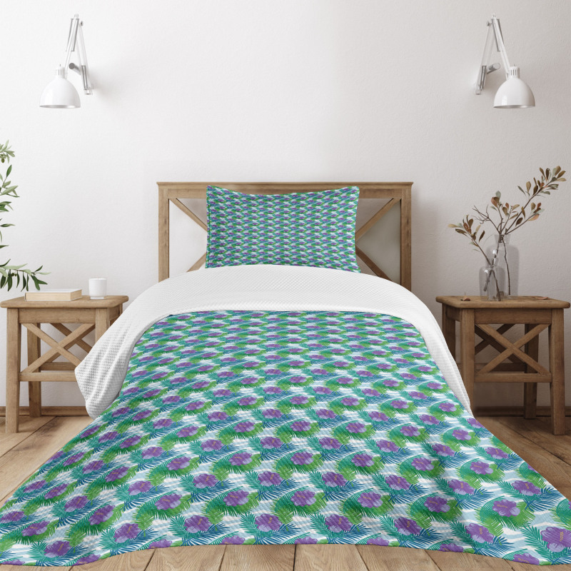 Exotic Island Leafage Bedspread Set