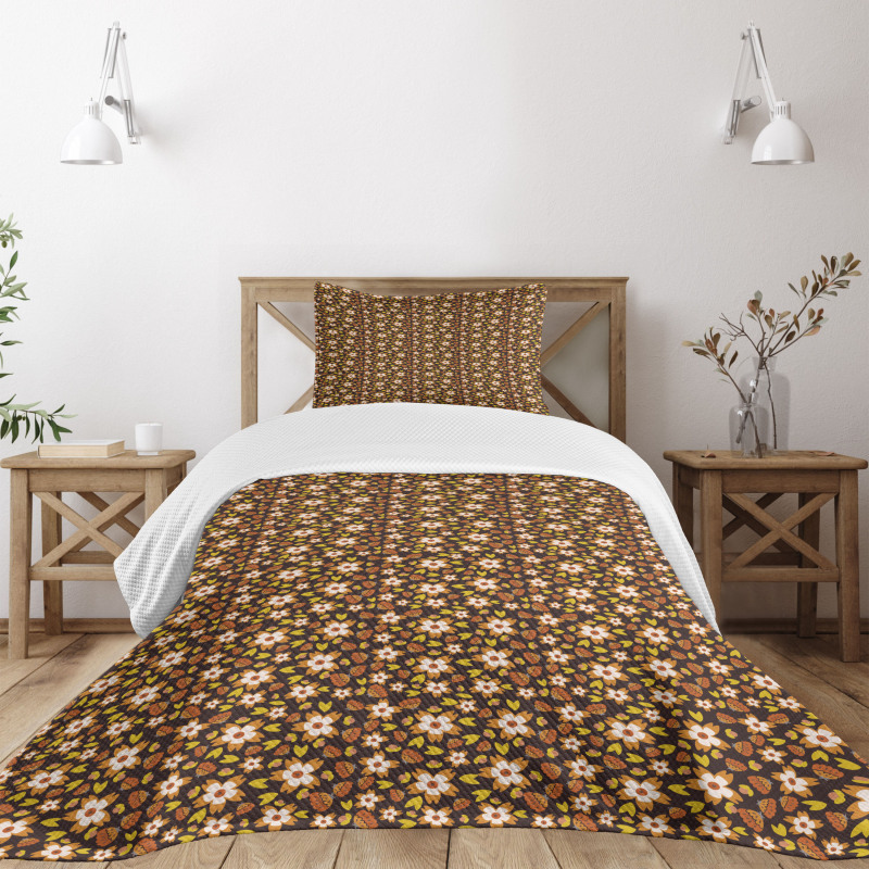 Autumn Season Nature Concept Bedspread Set