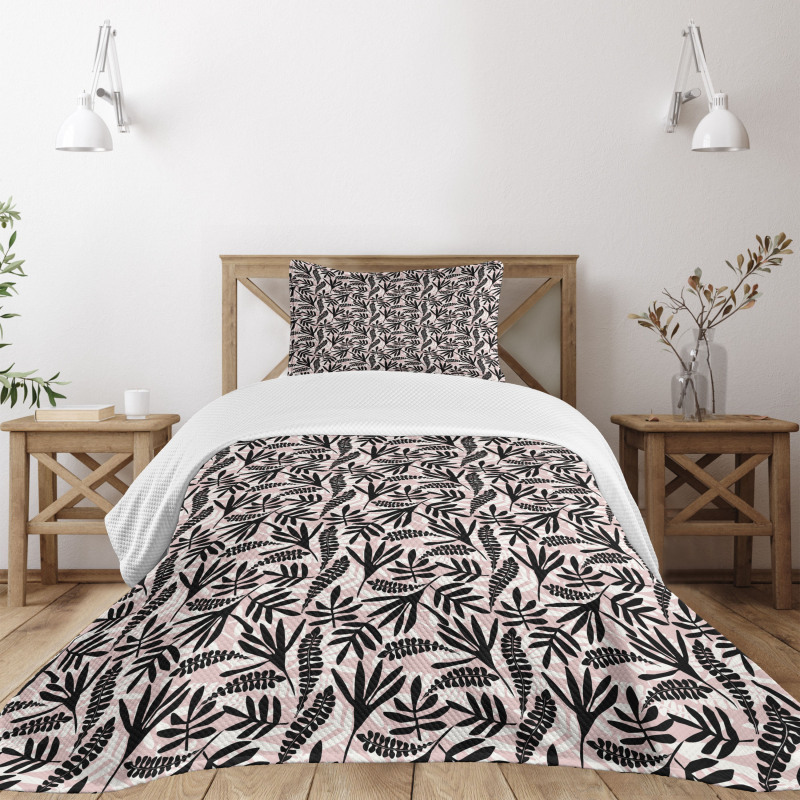 Modern Abstract Foliage Art Bedspread Set