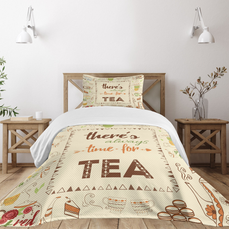 Inspirational Words Artwork Bedspread Set