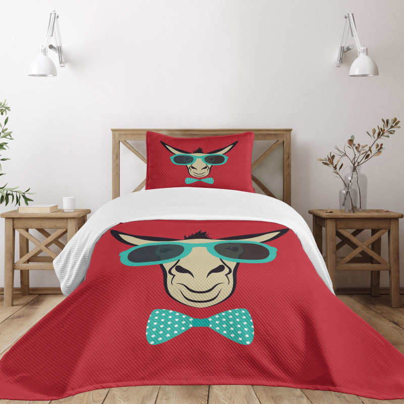 Donkey Wearing Sunglasses Bedspread Set