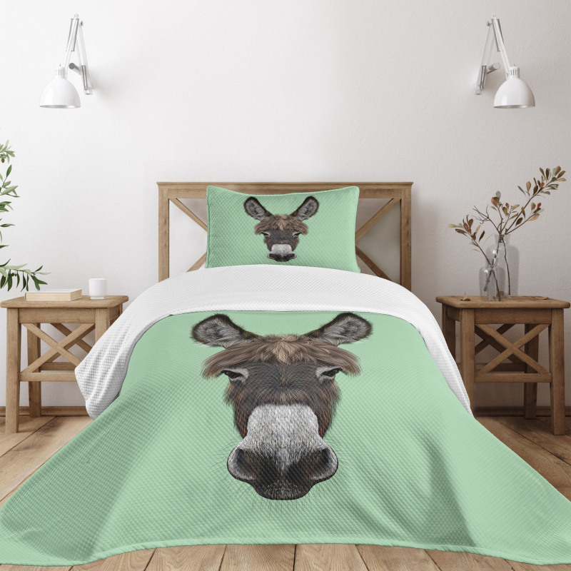 Illustrated Animal Portrait Bedspread Set