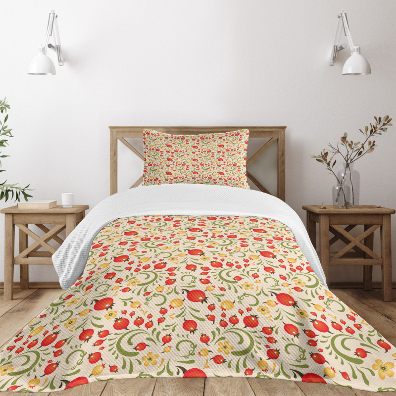 Nostalgic Harvest Blooms Bedspread Set