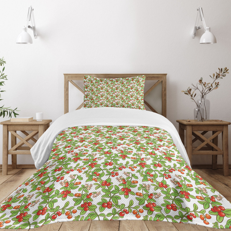 Flowering Plants Garden Bedspread Set