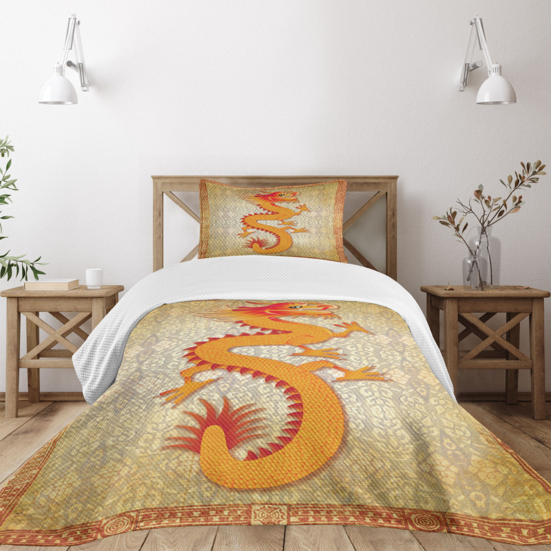 Chinese Folk Elements Bedspread Set