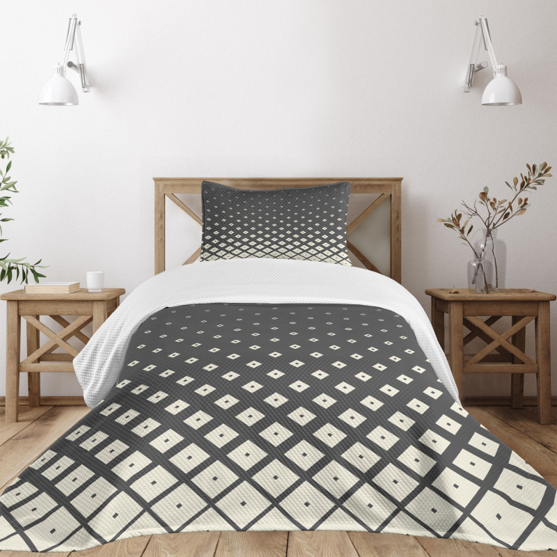 Rhombus Shapes Design Bedspread Set