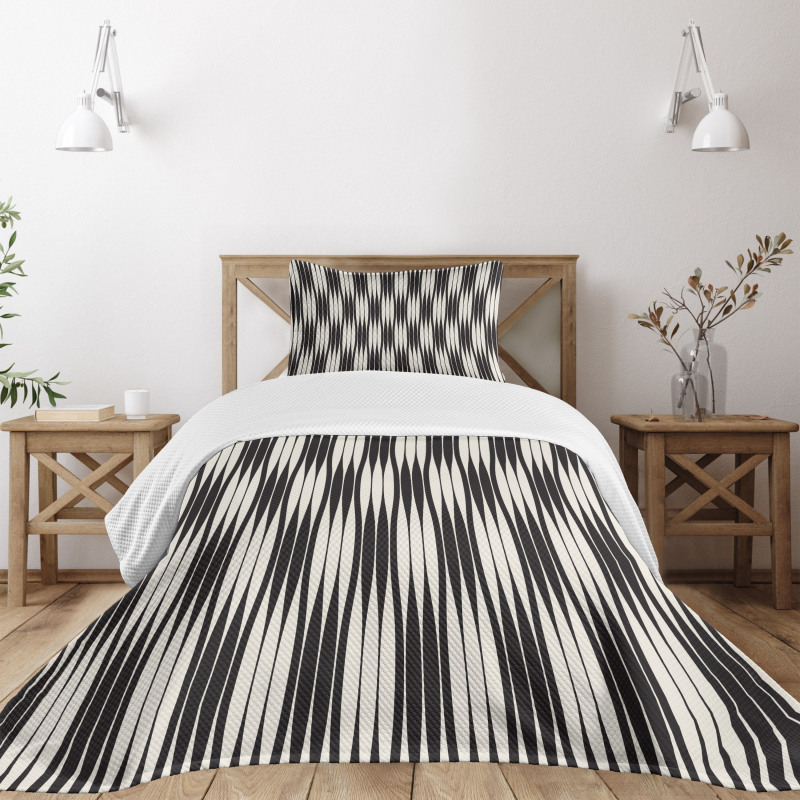 Geometric Line Composition Bedspread Set