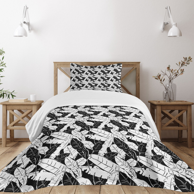 Banana Leaves Tropical Bedspread Set