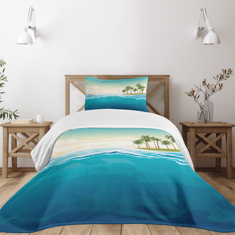 Ocean Holiday Landscape Bedspread Set