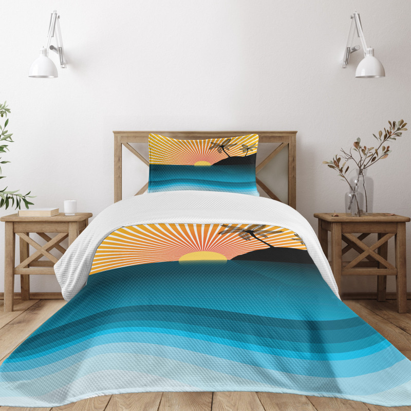 Sunset Horizon Panorama Bedspread Set