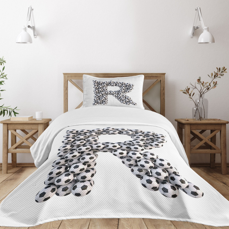 Soccer Theme Sports Bedspread Set