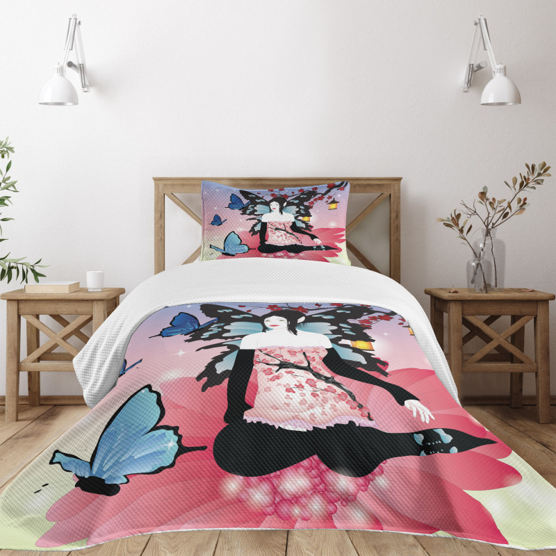 Fairy Girl with Wings Bedspread Set