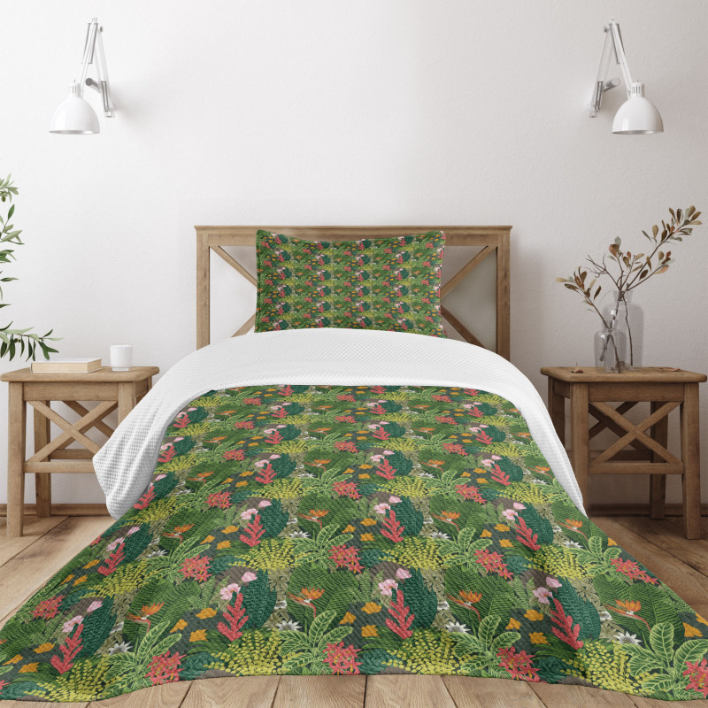 Classic Botanical Blossom Bedspread Set