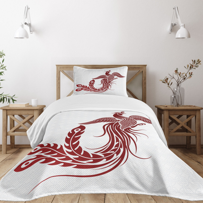 Traditional Chinese Bird Bedspread Set