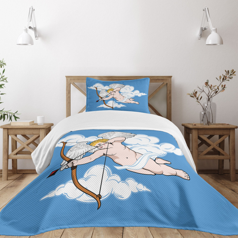 Little Cupid with Arrow Bedspread Set