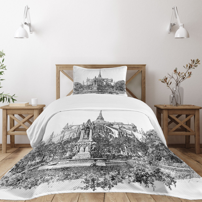 Historic French Landmark Bedspread Set