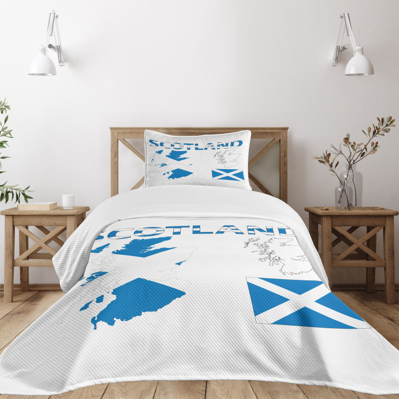 Country Map and the Flag Bedspread Set