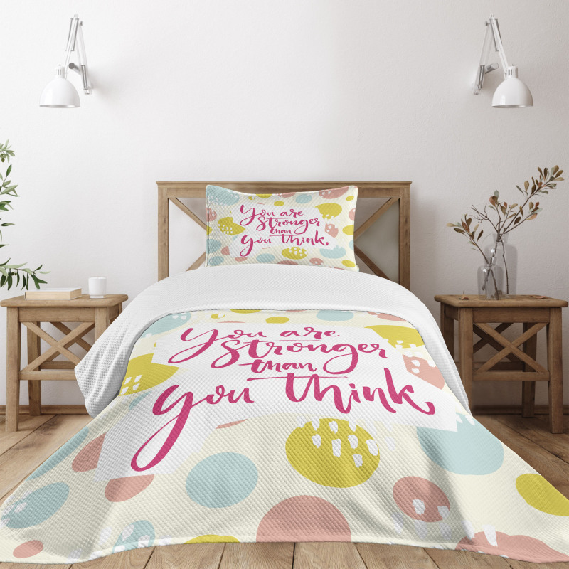 Pastel Circles Inspirationai Bedspread Set