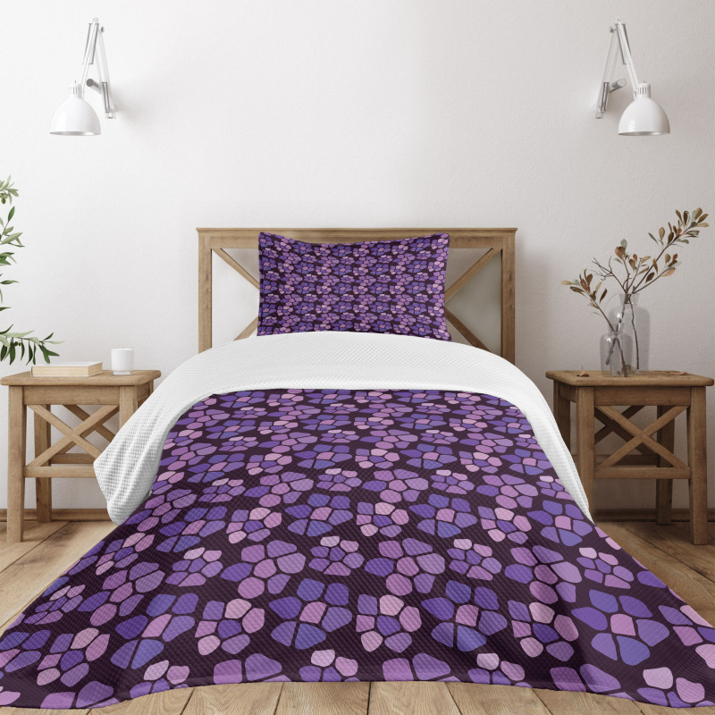 Purple Tone Creative Spots Bedspread Set