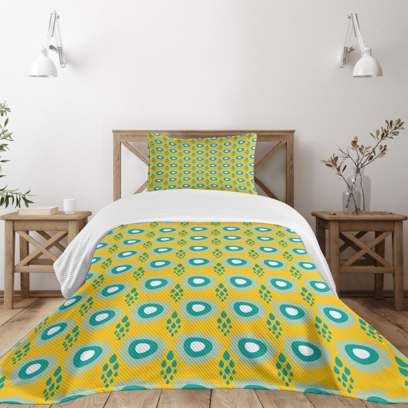 Raining Weather Clouds Art Bedspread Set