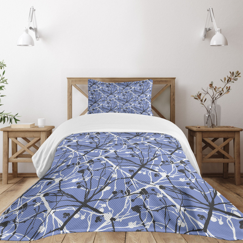 Abstract Deco Branches Ornate Bedspread Set