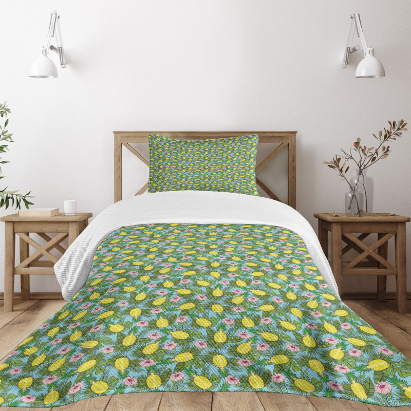Hawaiian Nature Hibiscus Bedspread Set